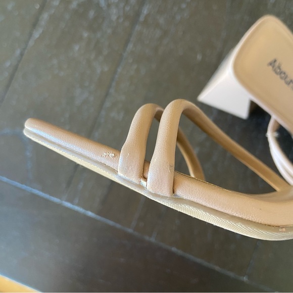 Abound Austyn Patent Strappy Block Heel Sandals Nude Beige Neutral Size 11M - Picture 13 of 16